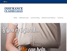 Tablet Screenshot of insuranceclaimloan.com